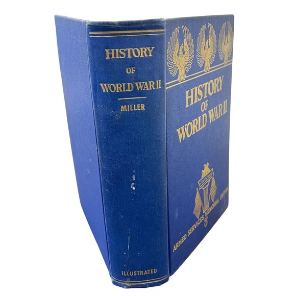 History Of World War II Armed Services Memorial Edition Hardcover Blue Gold 1940 - Picture 8 of 12